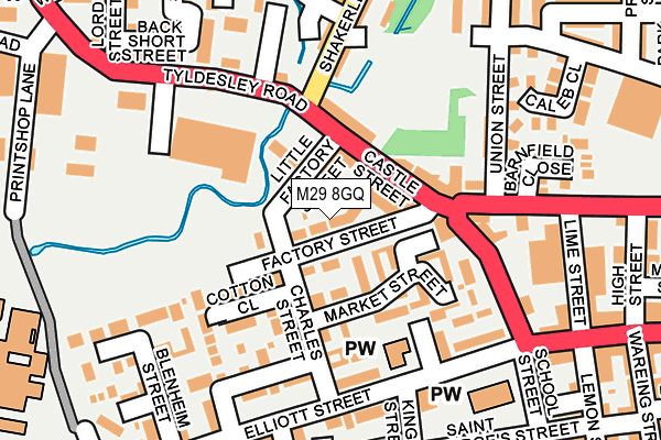 M29 8GQ map - OS OpenMap – Local (Ordnance Survey) M29 8GQ map - OS OpenMap – Local (Ordnance Survey)