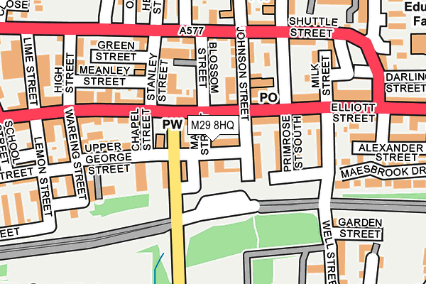 M29 8HQ map - OS OpenMap – Local (Ordnance Survey)
