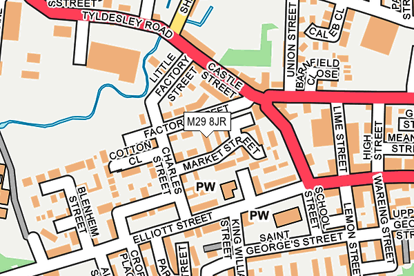 M29 8JR map - OS OpenMap – Local (Ordnance Survey) M29 8JR map - OS OpenMap – Local (Ordnance Survey)