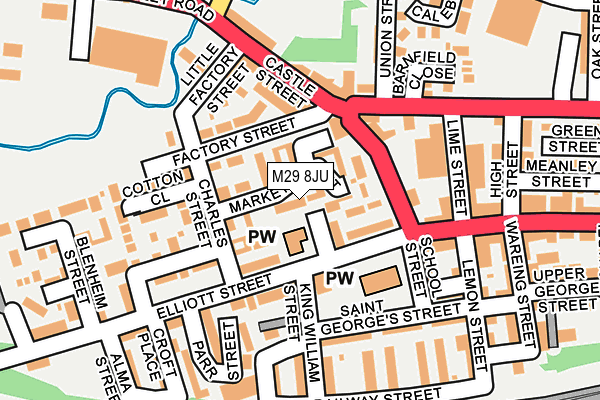 M29 8JU map - OS OpenMap – Local (Ordnance Survey) M29 8JU map - OS OpenMap – Local (Ordnance Survey)