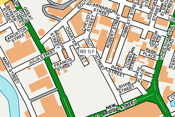 M3 1LY map - OS OpenMap – Local (Ordnance Survey) M3 1LY map - OS OpenMap – Local (Ordnance Survey)