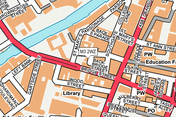M3 2WZ map - OS OpenMap – Local (Ordnance Survey) M3 2WZ map - OS OpenMap – Local (Ordnance Survey)