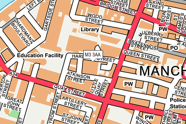 M3 3AA map - OS OpenMap – Local (Ordnance Survey) M3 3AA map - OS OpenMap – Local (Ordnance Survey)