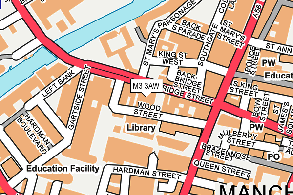 M3 3AW map - OS OpenMap – Local (Ordnance Survey) M3 3AW map - OS OpenMap – Local (Ordnance Survey)