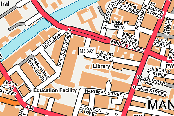 M3 3AY map - OS OpenMap – Local (Ordnance Survey) M3 3AY map - OS OpenMap – Local (Ordnance Survey)