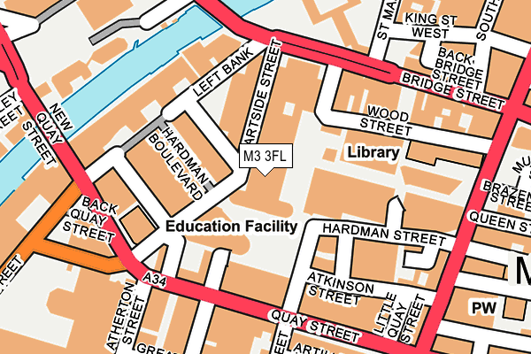 M3 3FL map - OS OpenMap – Local (Ordnance Survey) M3 3FL map - OS OpenMap – Local (Ordnance Survey)