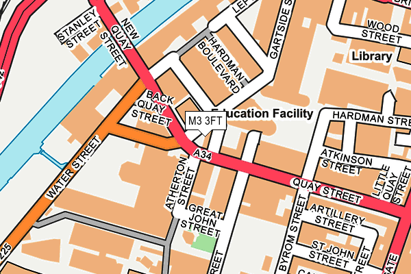 M3 3FT map - OS OpenMap – Local (Ordnance Survey) M3 3FT map - OS OpenMap – Local (Ordnance Survey)