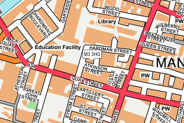 M3 3HG map - OS OpenMap – Local (Ordnance Survey) M3 3HG map - OS OpenMap – Local (Ordnance Survey)