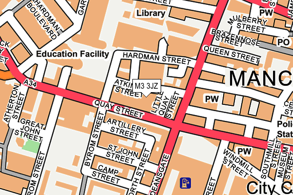 M3 3JZ map - OS OpenMap – Local (Ordnance Survey) M3 3JZ map - OS OpenMap – Local (Ordnance Survey)