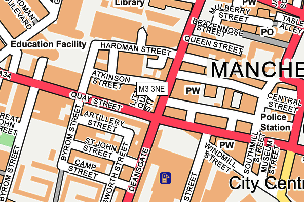 M3 3NE map - OS OpenMap – Local (Ordnance Survey) M3 3NE map - OS OpenMap – Local (Ordnance Survey)