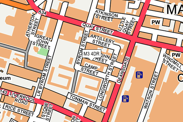 M3 4DR map - OS OpenMap – Local (Ordnance Survey) M3 4DR map - OS OpenMap – Local (Ordnance Survey)