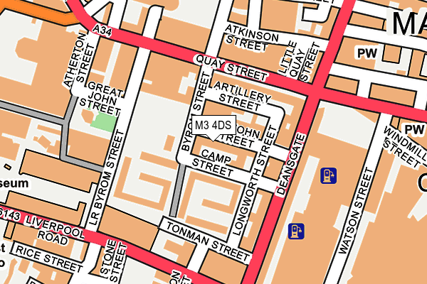 M3 4DS map - OS OpenMap – Local (Ordnance Survey) M3 4DS map - OS OpenMap – Local (Ordnance Survey)