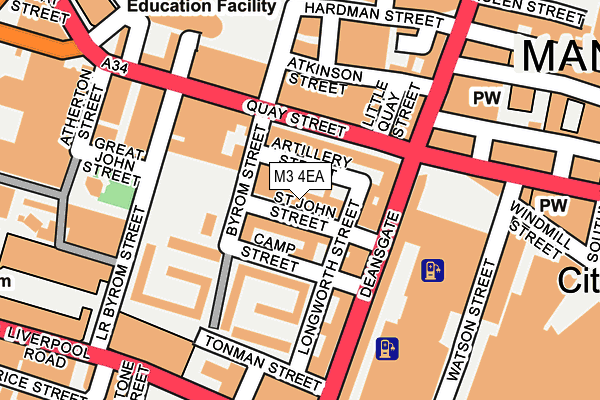 M3 4EA map - OS OpenMap – Local (Ordnance Survey) M3 4EA map - OS OpenMap – Local (Ordnance Survey)