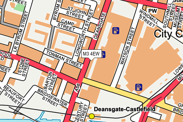 M3 4EW map - OS OpenMap – Local (Ordnance Survey)