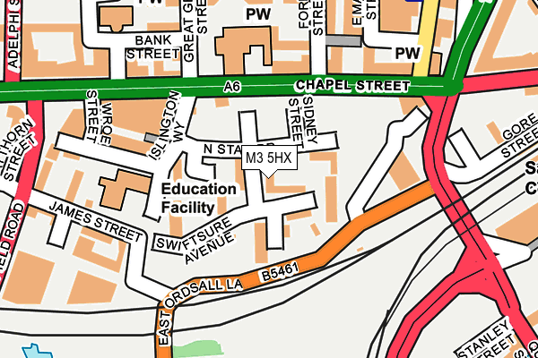 M3 5HX map - OS OpenMap – Local (Ordnance Survey) M3 5HX map - OS OpenMap – Local (Ordnance Survey)