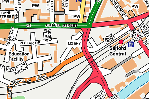 M3 5HY map - OS OpenMap – Local (Ordnance Survey) M3 5HY map - OS OpenMap – Local (Ordnance Survey)