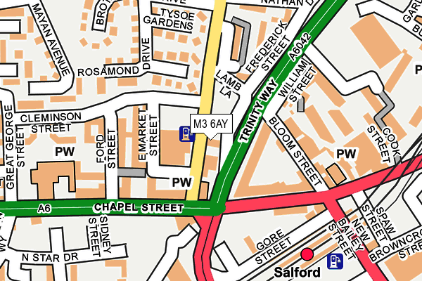 M3 6AY map - OS OpenMap – Local (Ordnance Survey) M3 6AY map - OS OpenMap – Local (Ordnance Survey)