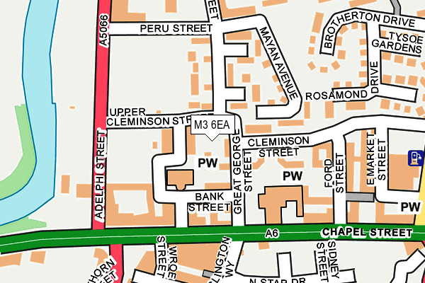 M3 6EA map - OS OpenMap – Local (Ordnance Survey) M3 6EA map - OS OpenMap – Local (Ordnance Survey)