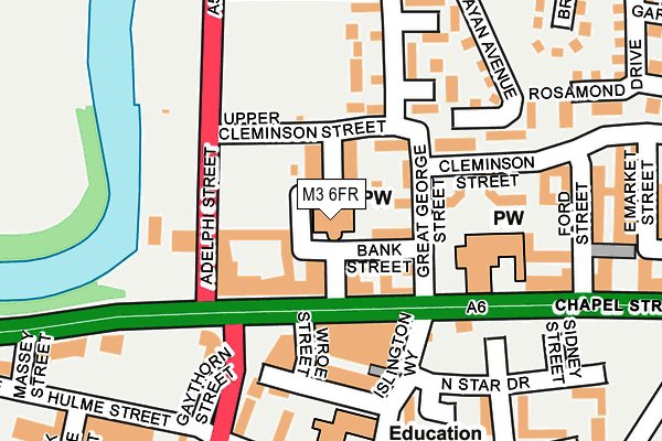 M3 6FR map - OS OpenMap – Local (Ordnance Survey) M3 6FR map - OS OpenMap – Local (Ordnance Survey)