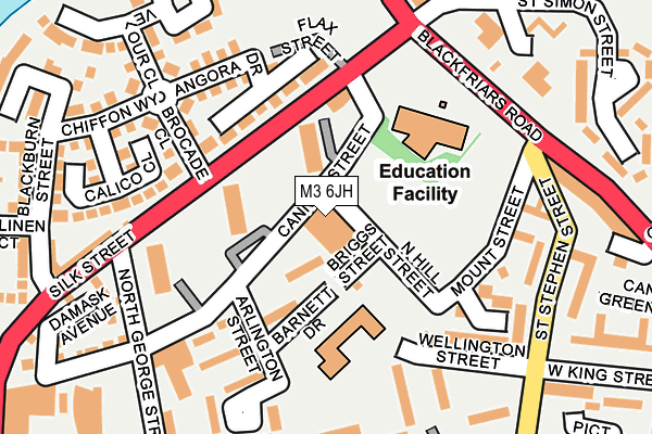 M3 6JH map - OS OpenMap – Local (Ordnance Survey) M3 6JH map - OS OpenMap – Local (Ordnance Survey)