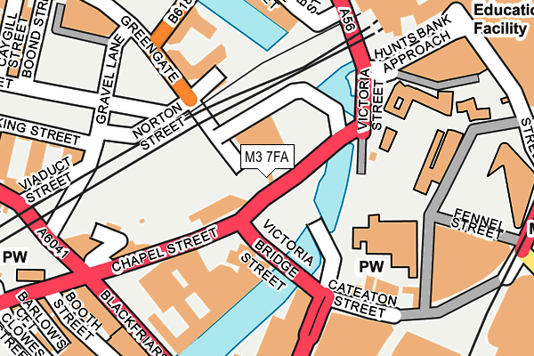 M3 7FA map - OS OpenMap – Local (Ordnance Survey) M3 7FA map - OS OpenMap – Local (Ordnance Survey)