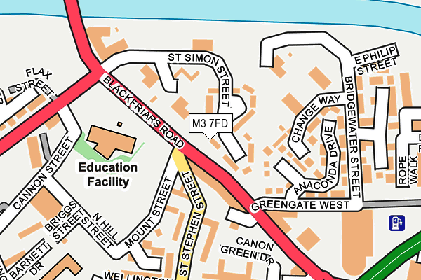 M3 7FD map - OS OpenMap – Local (Ordnance Survey) M3 7FD map - OS OpenMap – Local (Ordnance Survey)