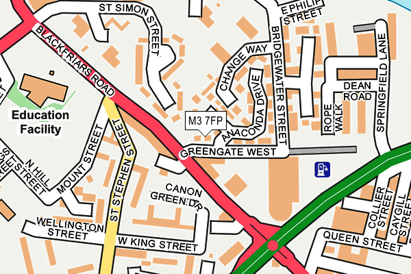 M3 7FP map - OS OpenMap – Local (Ordnance Survey) M3 7FP map - OS OpenMap – Local (Ordnance Survey)