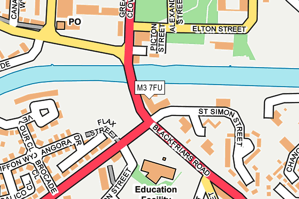 M3 7FU map - OS OpenMap – Local (Ordnance Survey) M3 7FU map - OS OpenMap – Local (Ordnance Survey)