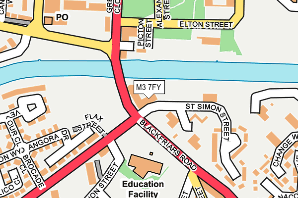 M3 7FY map - OS OpenMap – Local (Ordnance Survey) M3 7FY map - OS OpenMap – Local (Ordnance Survey)