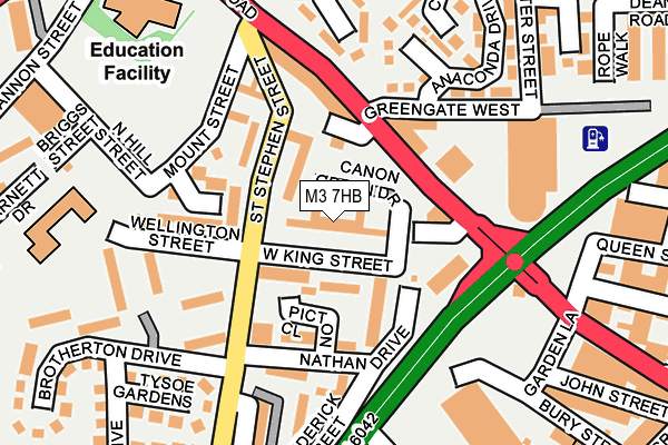 M3 7HB map - OS OpenMap – Local (Ordnance Survey) M3 7HB map - OS OpenMap – Local (Ordnance Survey)