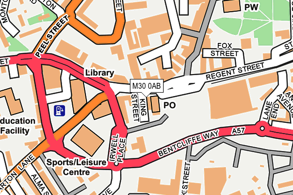 M30 0AB map - OS OpenMap – Local (Ordnance Survey) M30 0AB map - OS OpenMap – Local (Ordnance Survey)