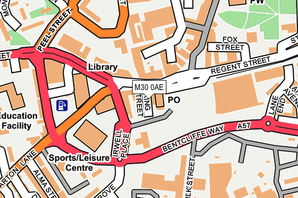 M30 0AE map - OS OpenMap – Local (Ordnance Survey) M30 0AE map - OS OpenMap – Local (Ordnance Survey)
