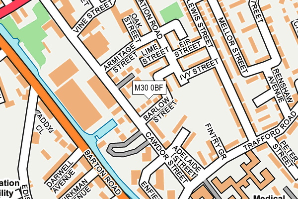 M30 0BF map - OS OpenMap – Local (Ordnance Survey) M30 0BF map - OS OpenMap – Local (Ordnance Survey)