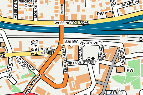 M30 0BG map - OS OpenMap – Local (Ordnance Survey) M30 0BG map - OS OpenMap – Local (Ordnance Survey)
