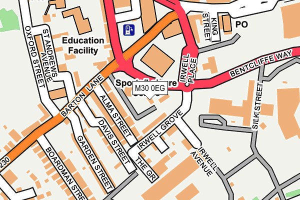 M30 0EG map - OS OpenMap – Local (Ordnance Survey) M30 0EG map - OS OpenMap – Local (Ordnance Survey)