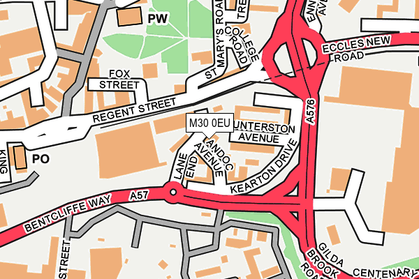 M30 0EU map - OS OpenMap – Local (Ordnance Survey) M30 0EU map - OS OpenMap – Local (Ordnance Survey)