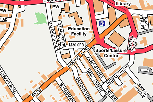M30 0FB map - OS OpenMap – Local (Ordnance Survey) M30 0FB map - OS OpenMap – Local (Ordnance Survey)