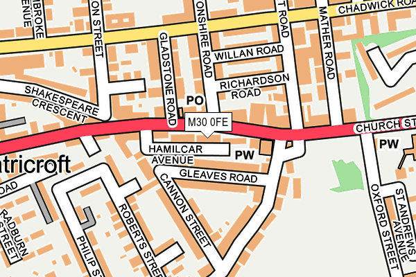 M30 0FE map - OS OpenMap – Local (Ordnance Survey) M30 0FE map - OS OpenMap – Local (Ordnance Survey)