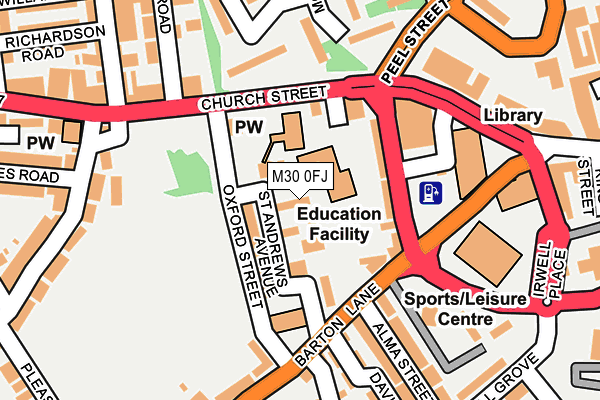 M30 0FJ map - OS OpenMap – Local (Ordnance Survey) M30 0FJ map - OS OpenMap – Local (Ordnance Survey)