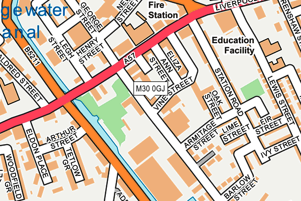 M30 0GJ map - OS OpenMap – Local (Ordnance Survey)