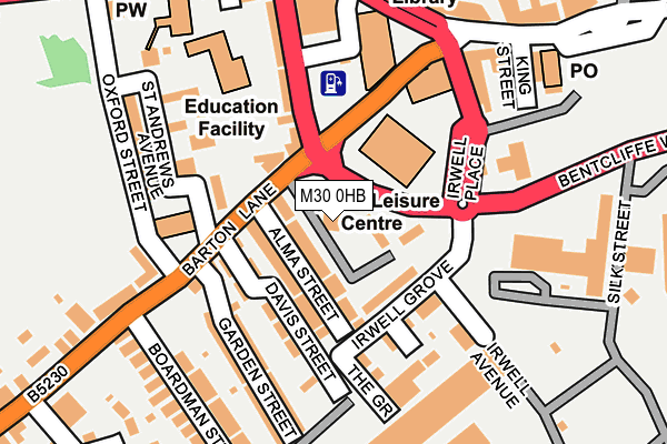 M30 0HB map - OS OpenMap – Local (Ordnance Survey) M30 0HB map - OS OpenMap – Local (Ordnance Survey)