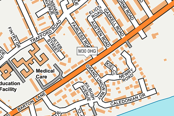 M30 0HG map - OS OpenMap – Local (Ordnance Survey) M30 0HG map - OS OpenMap – Local (Ordnance Survey)