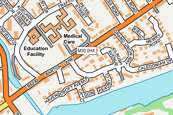 M30 0HX map - OS OpenMap – Local (Ordnance Survey) M30 0HX map - OS OpenMap – Local (Ordnance Survey)