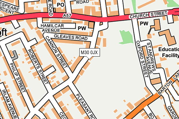 M30 0JX map - OS OpenMap – Local (Ordnance Survey) M30 0JX map - OS OpenMap – Local (Ordnance Survey)