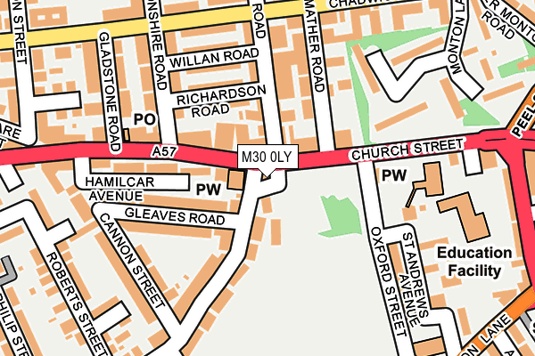M30 0LY map - OS OpenMap – Local (Ordnance Survey) M30 0LY map - OS OpenMap – Local (Ordnance Survey)