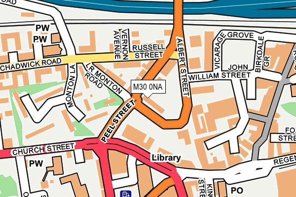 M30 0NA map - OS OpenMap – Local (Ordnance Survey) M30 0NA map - OS OpenMap – Local (Ordnance Survey)