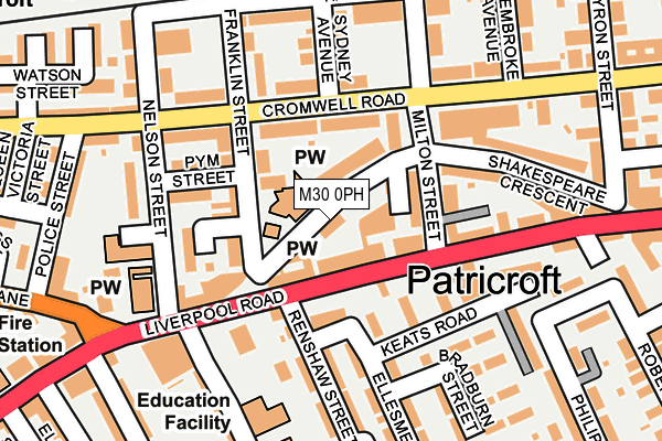 M30 0PH map - OS OpenMap – Local (Ordnance Survey) M30 0PH map - OS OpenMap – Local (Ordnance Survey)