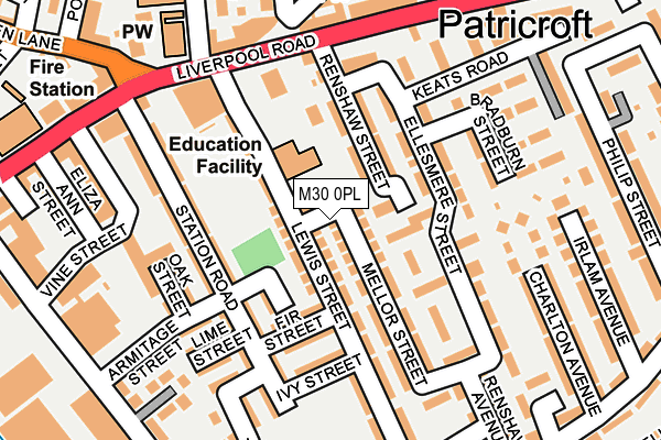 M30 0PL map - OS OpenMap – Local (Ordnance Survey) M30 0PL map - OS OpenMap – Local (Ordnance Survey)