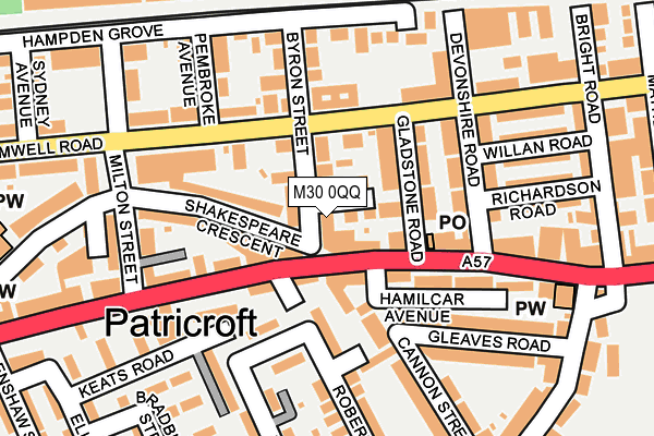 M30 0QQ map - OS OpenMap – Local (Ordnance Survey) M30 0QQ map - OS OpenMap – Local (Ordnance Survey)