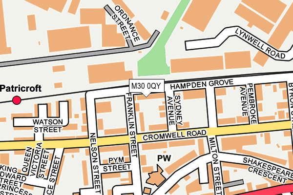 M30 0QY map - OS OpenMap – Local (Ordnance Survey) M30 0QY map - OS OpenMap – Local (Ordnance Survey)